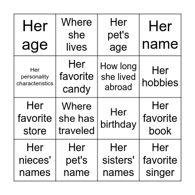 BINGO Card