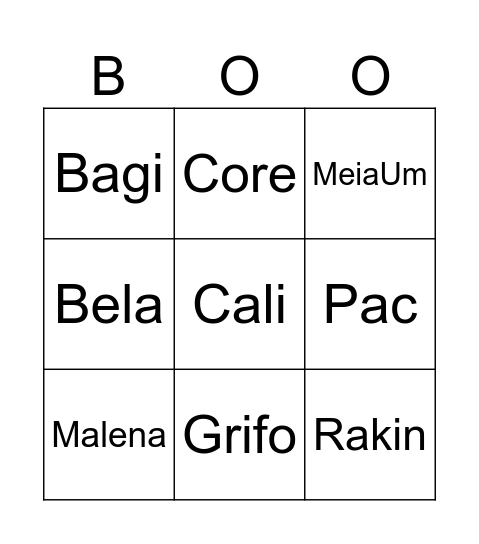 PLAYERS DE ORDEM - A Vigília Bingo Card
