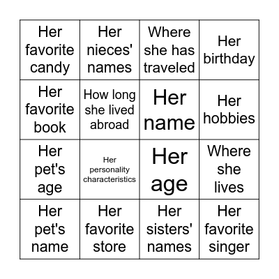 BINGO Card