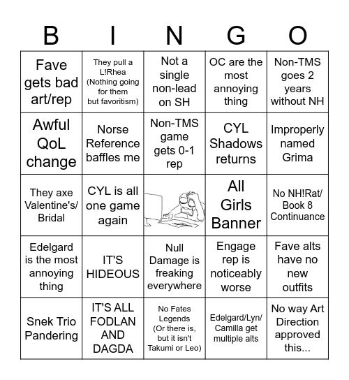 FEH 2027 (Bad Things) Bingo Card