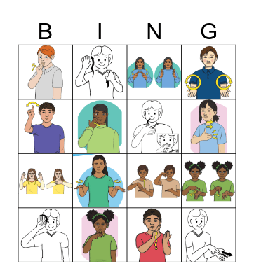 VERBS And TIME Bingo Card