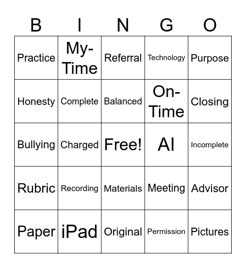 WMS Base Camp Part 2! Bingo Card
