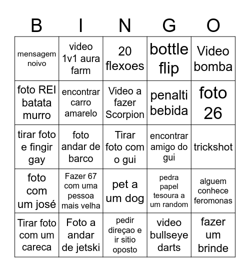 Gi Bingo Card