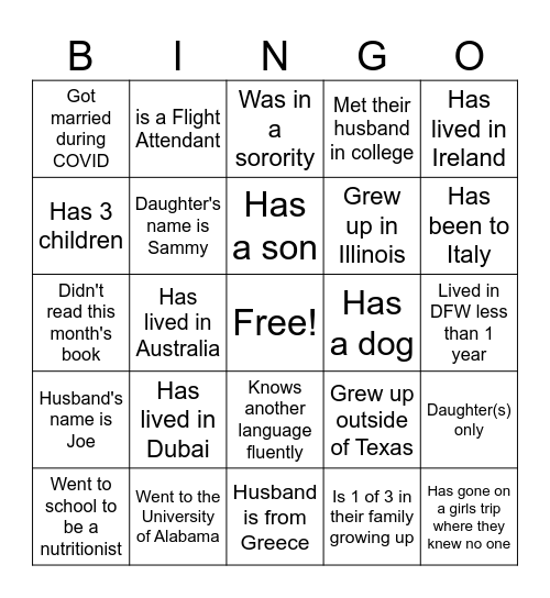 Read Between The Wines Bingo Card