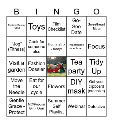 Kayli's Virgo Season Bingo Card