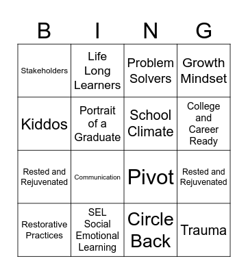 Opening Day Bingo Card