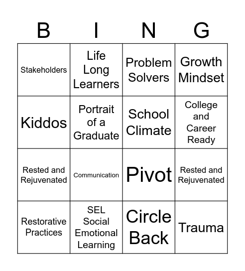 Opening Day Bingo Card