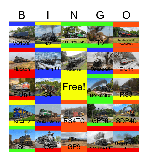 The Canadian Pacific Kansas City and other American Railroads that I would like to work while Laurie passed away one day Bingo Card