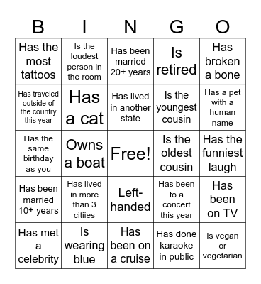 2026 Rincon Family Reunion Bingo Card