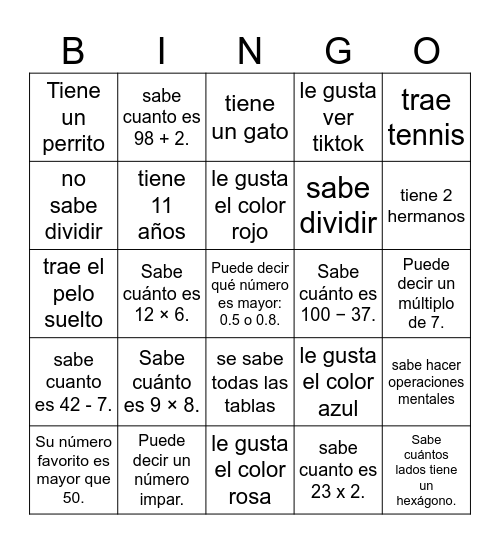 BINGO Card