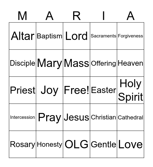 Retreat Bing Bingo Card