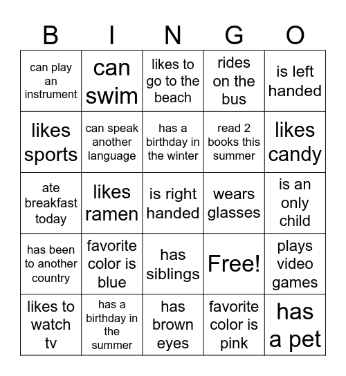EP2 BINGO Card