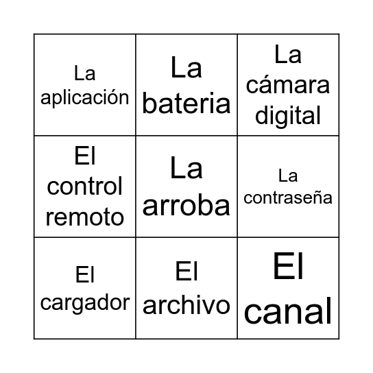 La tecnología Bingo Card