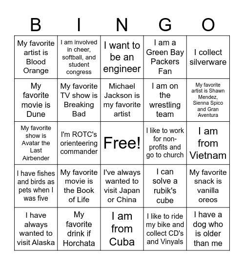 26-27 4A Bingo Card