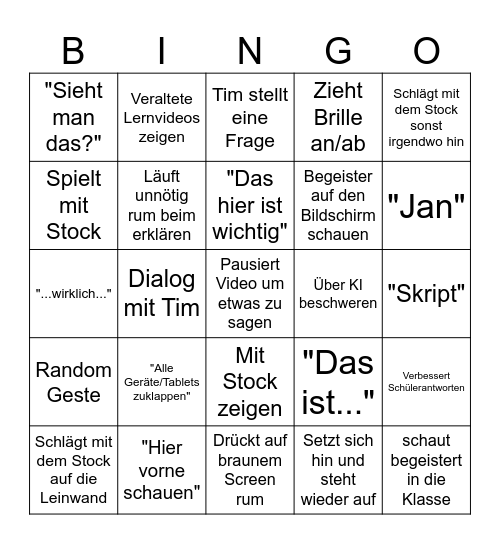 Manuel Kobelt Bingo Card