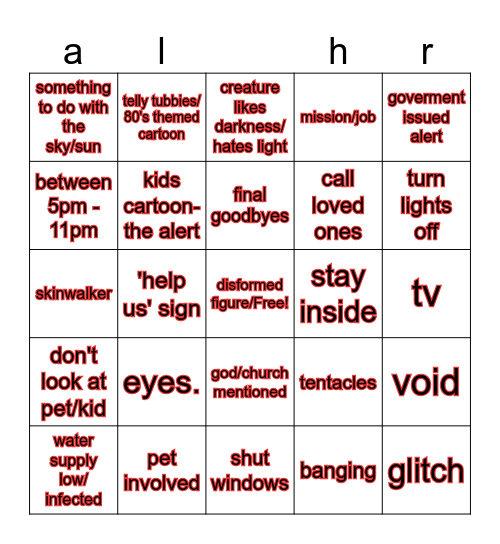. Bingo Card