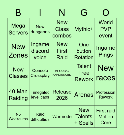 CP Bingo Card