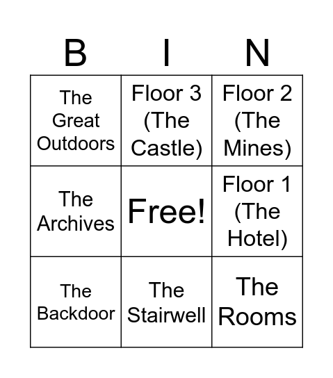 Doors Floors + Subfloors Bingo Card