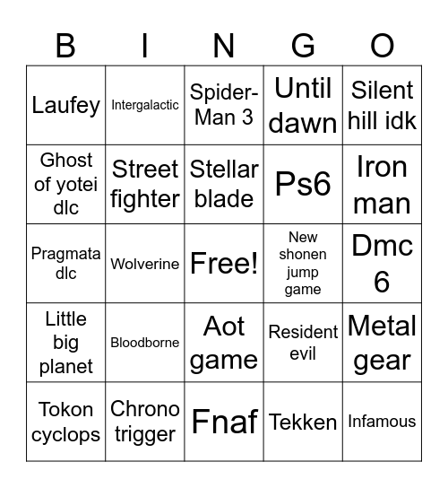 State of play sept 2026 Bingo Card