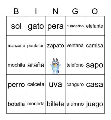 PALABRAS DE NUESTRO DIA Bingo Card