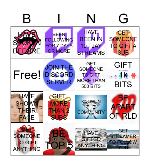 RLD BINGO Card