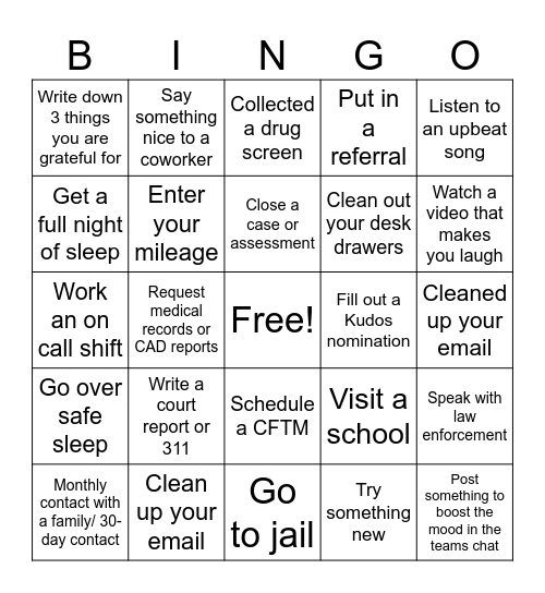 FCM Bingo 2.0 Bingo Card
