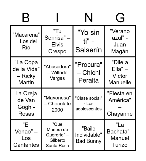 Cumpleños Mariangel #26 Bingo Card