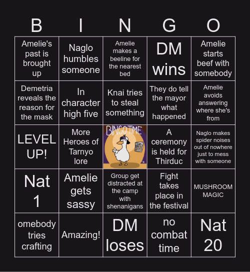 Altered Interlude E7 | Festival of the Falling Star Bingo Card