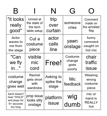Wakeman Tech Bingo Card