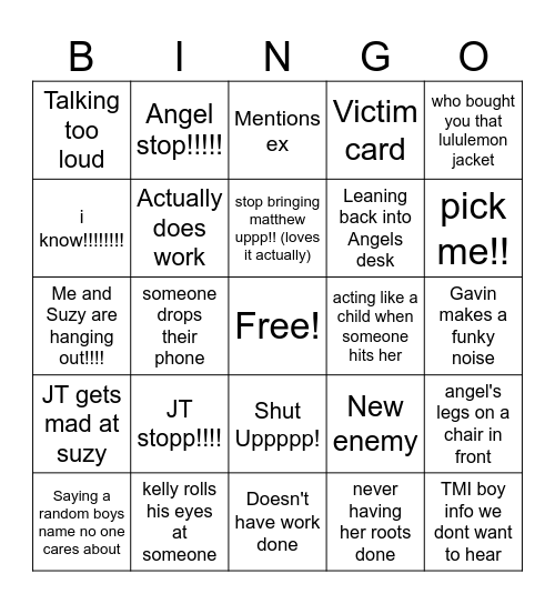 Physics Bingo Card