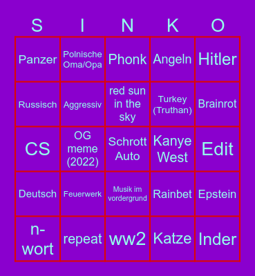 Lingo Bingo Card