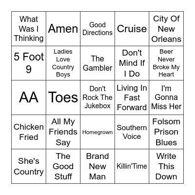 COUNTRY MEN Bingo Card