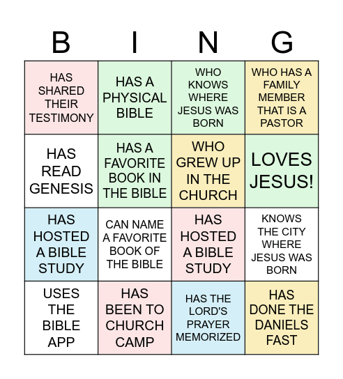 CHRISTIAN LEGAL SOCIETY Bingo Card