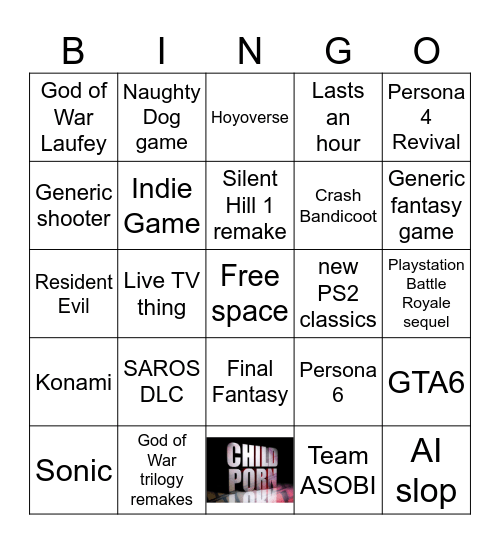 State of Play 09/03/26 Bingo Card