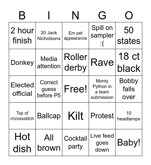 Steotch 9! Bingo Card