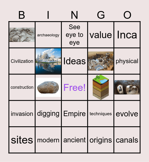 History and New Ideas Bingo Card