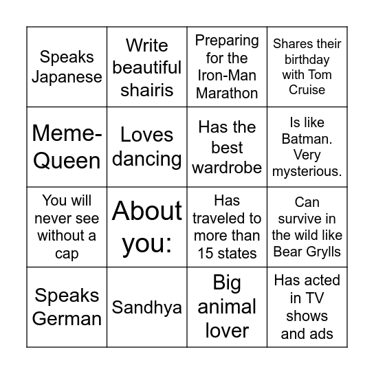 Find the Senior Bingo Card