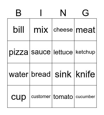 BINGO Card