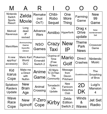Direct Today! Bingo Card