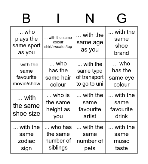 Can you find someone with... Bingo Card