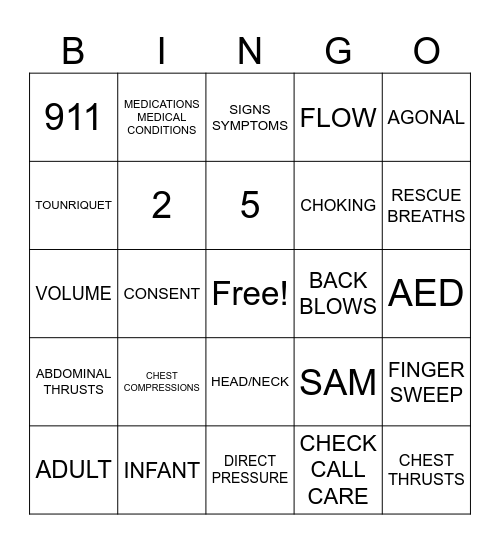 LFW BINGO Card