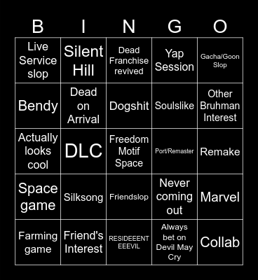 State of Play Sept. 2026 Bingo Card