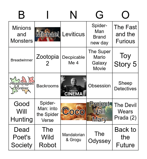 Flim Club Bingo Card