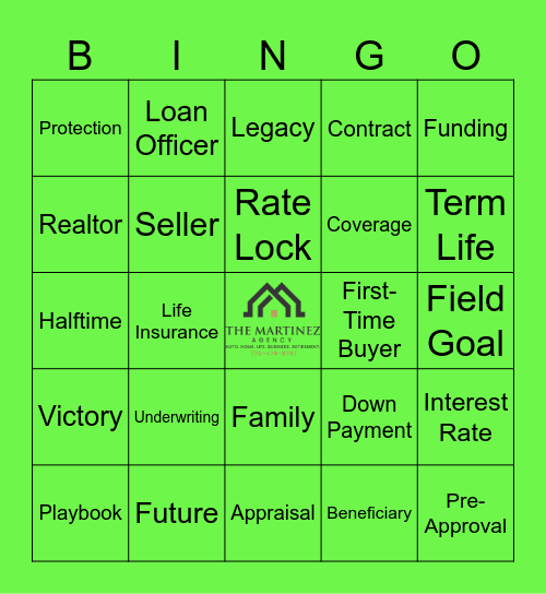 THE MARTINEZ AGENCY Bingo Card