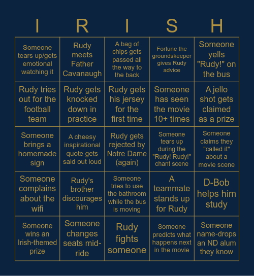 ND Club of Madison - Lambeau Trip Bingo Card