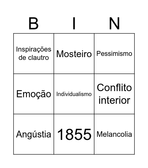 Junqueira Freire Bingo Card