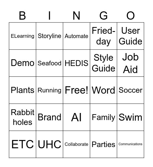 Let's play Bingo Card