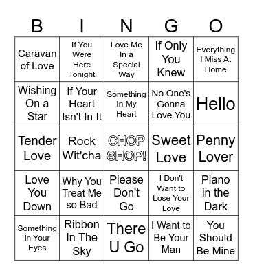 R4 Tender Love (anyway) Bingo Card