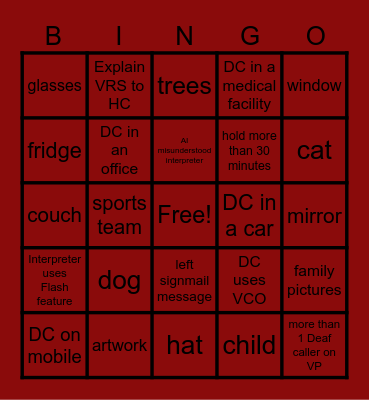 i spy Bingo Card