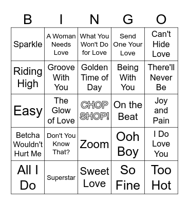 R8 Movin' & Groovin' (square) Bingo Card